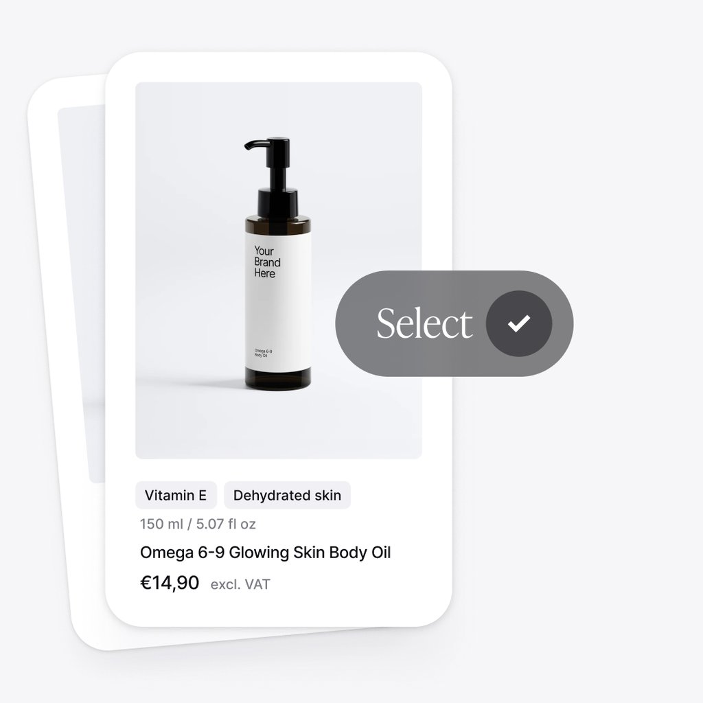 Un produit Selfnamed prêt à personnaliser
