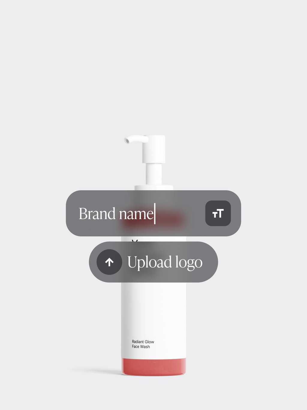 Personnalisation d'un flacon Selfnamed avec un nom de marque et un logo