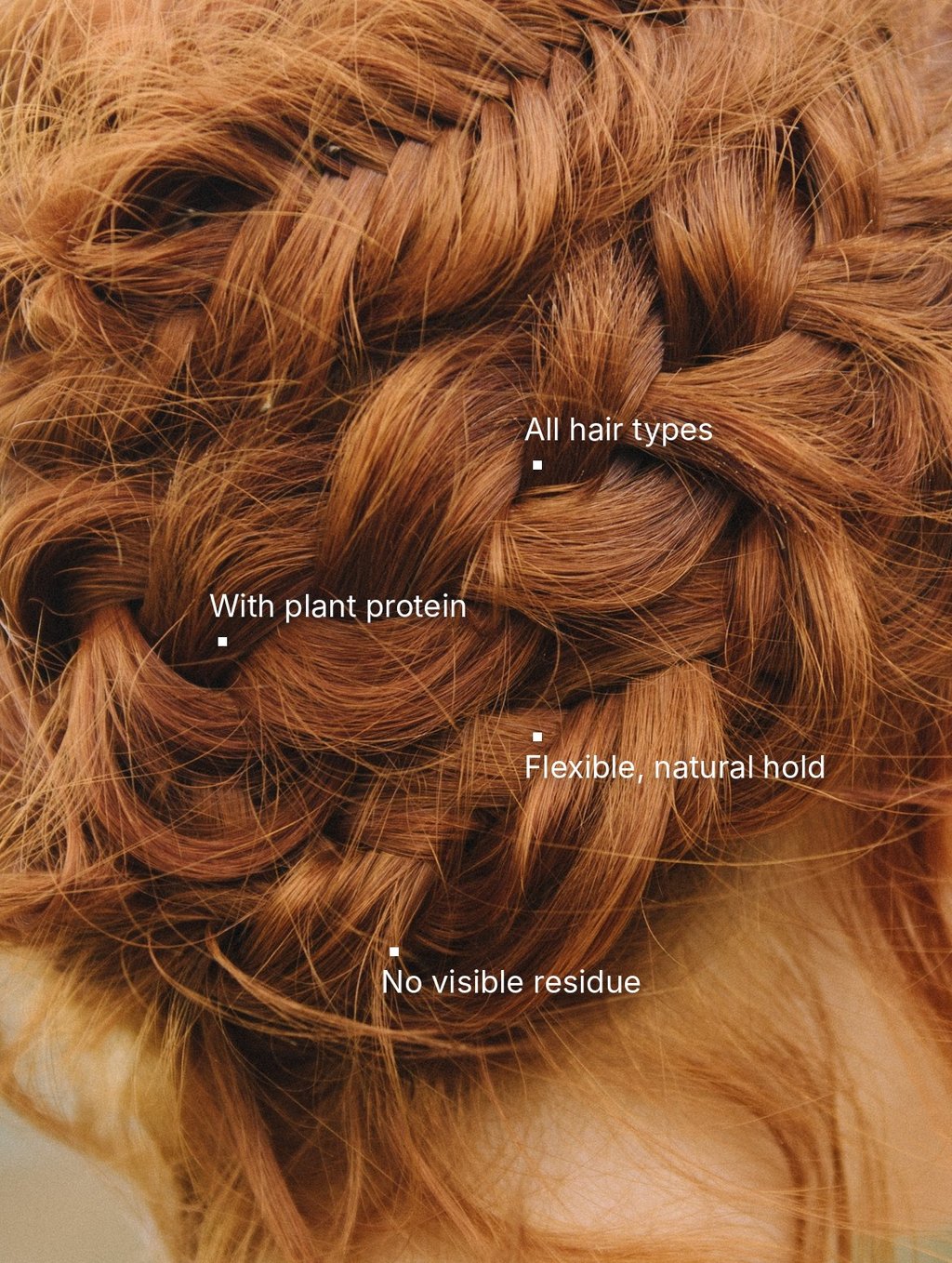 Non-Aerosol Hairspray with Plant Protein with its key benefits
