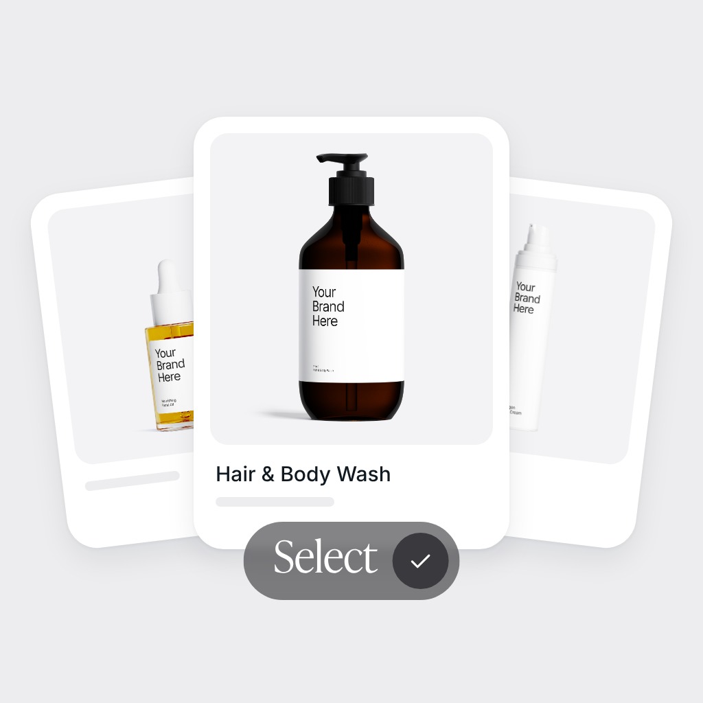 Selecting a hair and body wash from the Selfnamed catalog