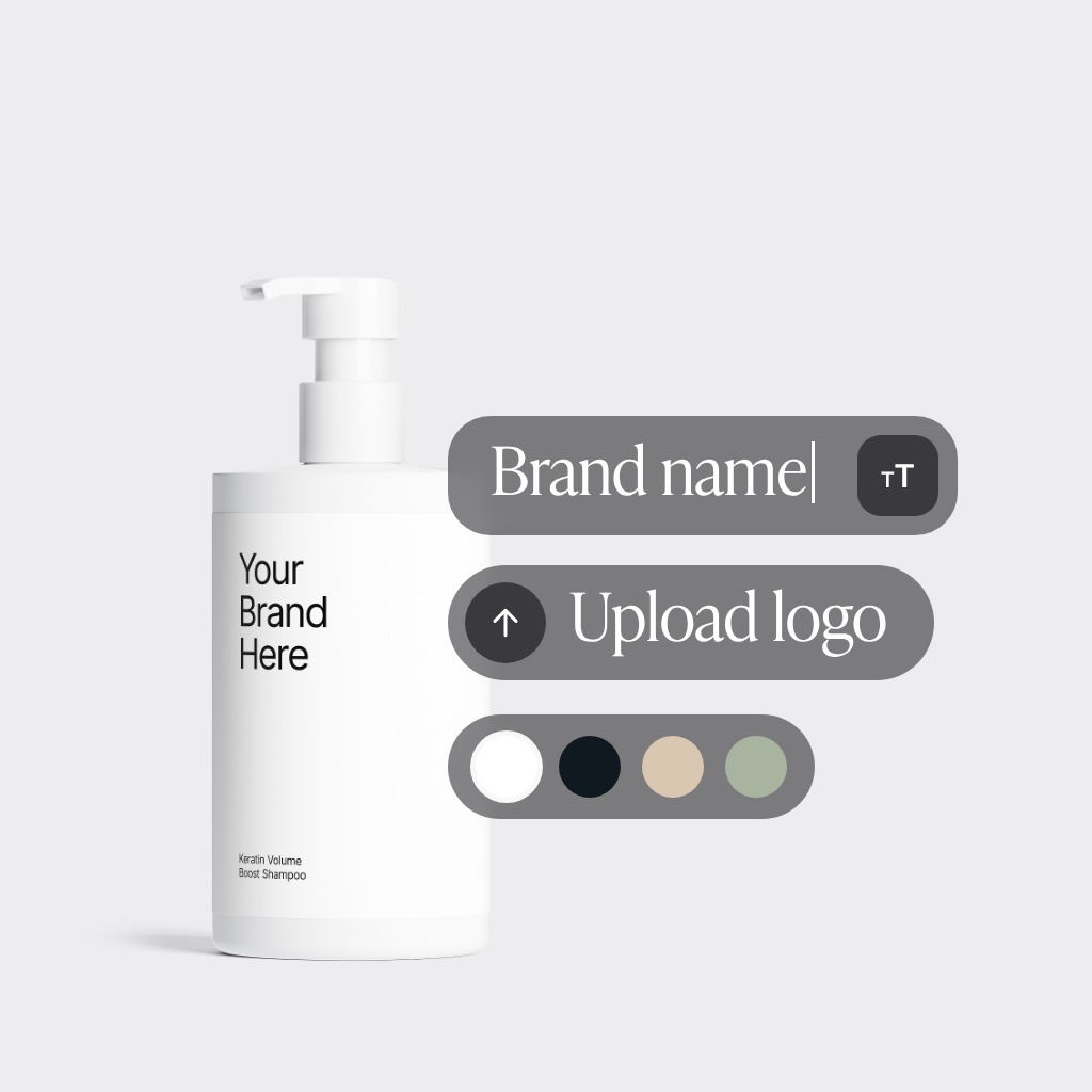 Adding a brand name and logo to a Selfnamed bottle